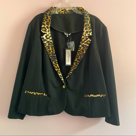 Kelly Brook Jackets & Blazers - Vintage Kelly Brook For Simply Be Leopard blazer